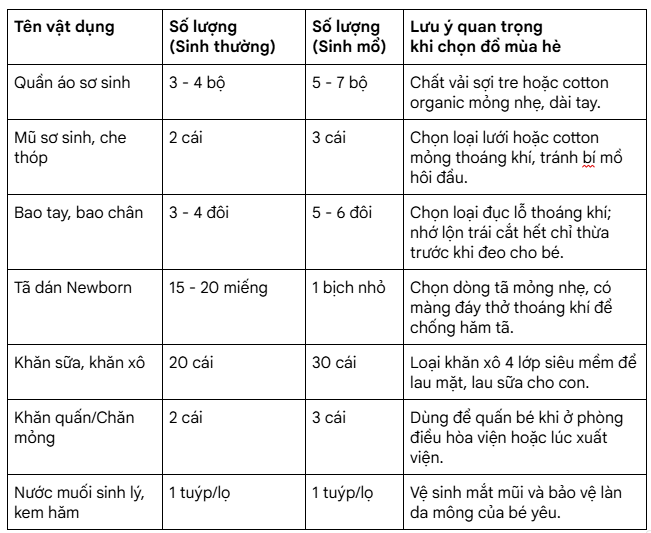 chuan bi do di sinh mua he