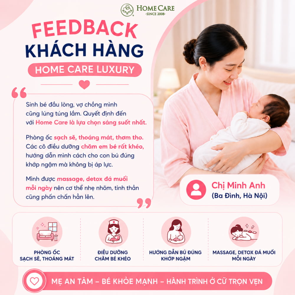 Các mẹ bỉm nói gì sau kỳ nghỉ dưỡng tại Home Care Luxury?