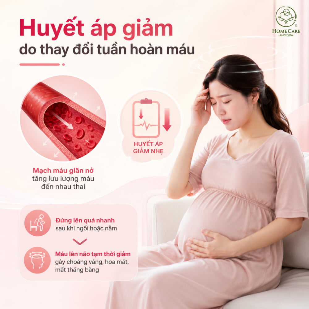 Huyết áp giảm do thay đổi tuần hoàn máu