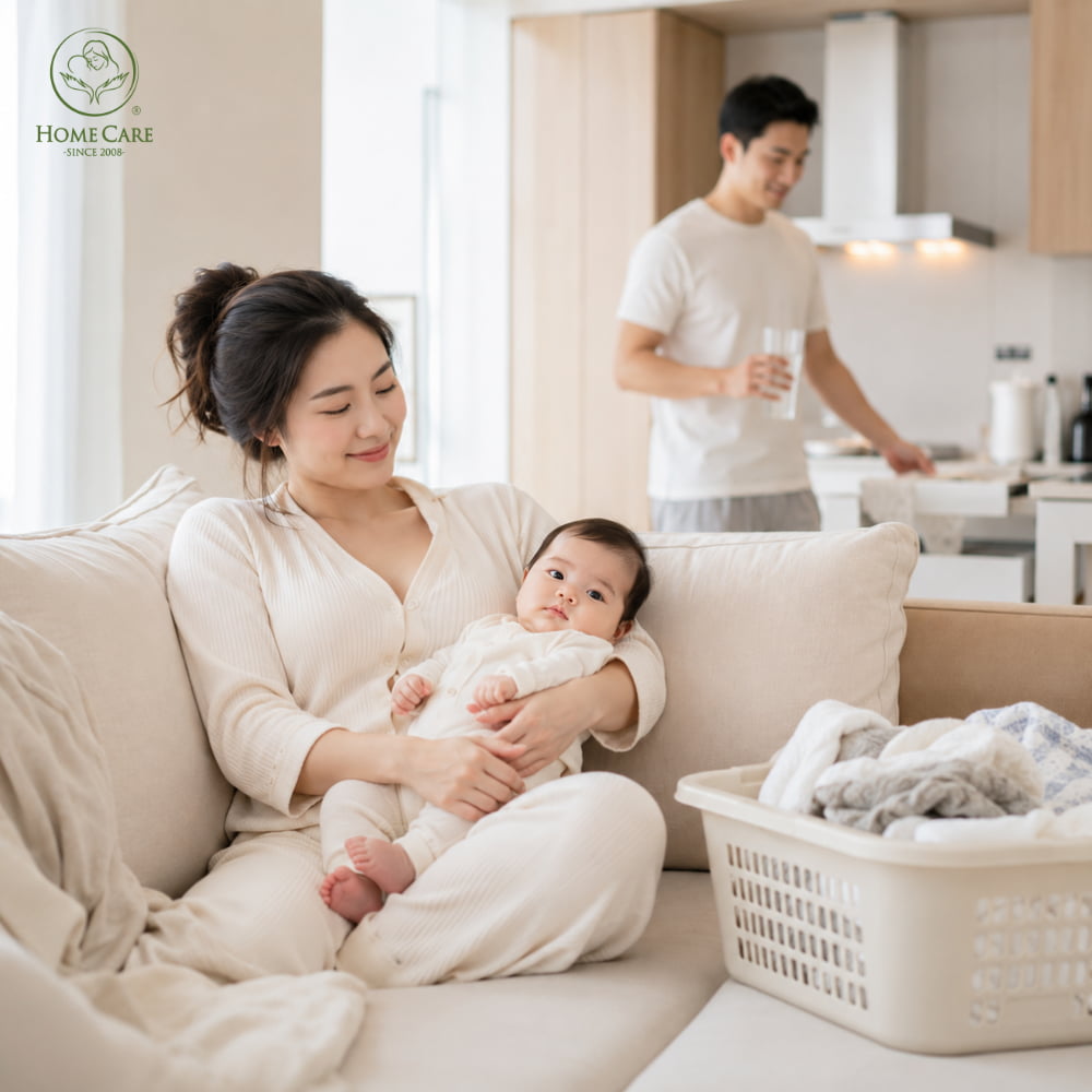 Mẹ bỉm tránh làm việc nặng, vận động quá sức