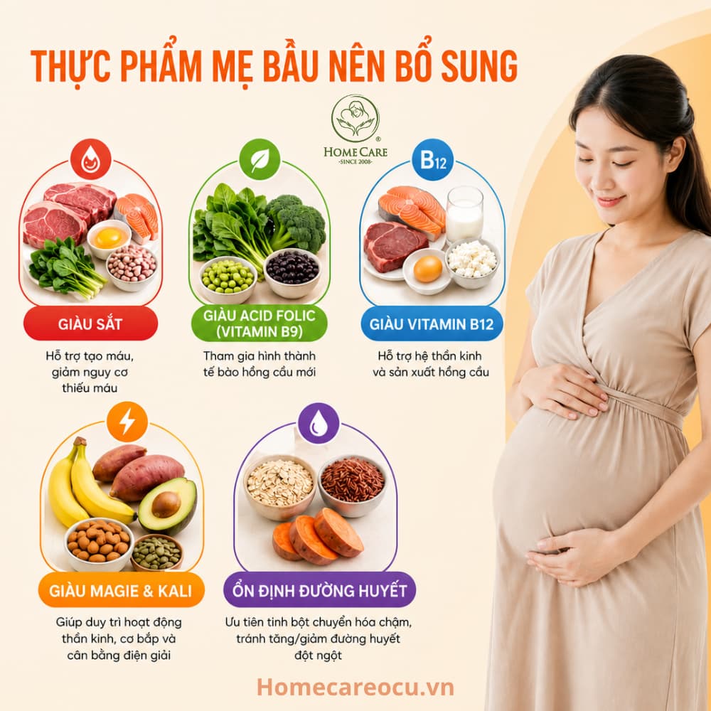 Gợi ý loại thực phẩm mẹ bầu nên bổ sung 3 tháng cuối thai kỳ