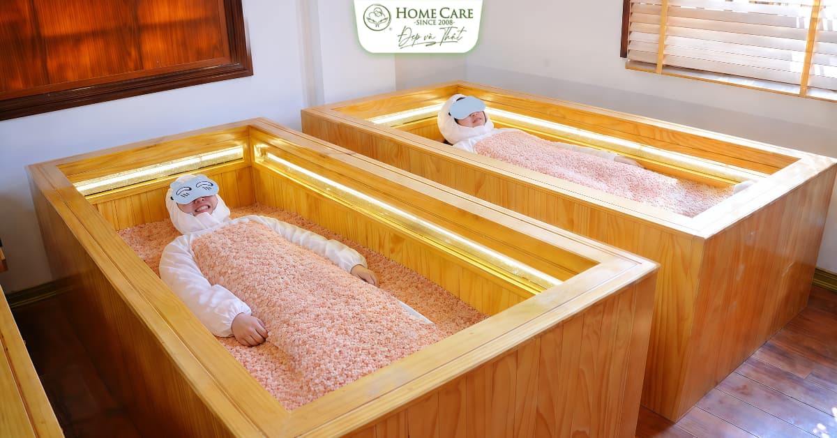 Không gian ủ muối tĩnh dưỡng yên tĩnh, riêng biệt