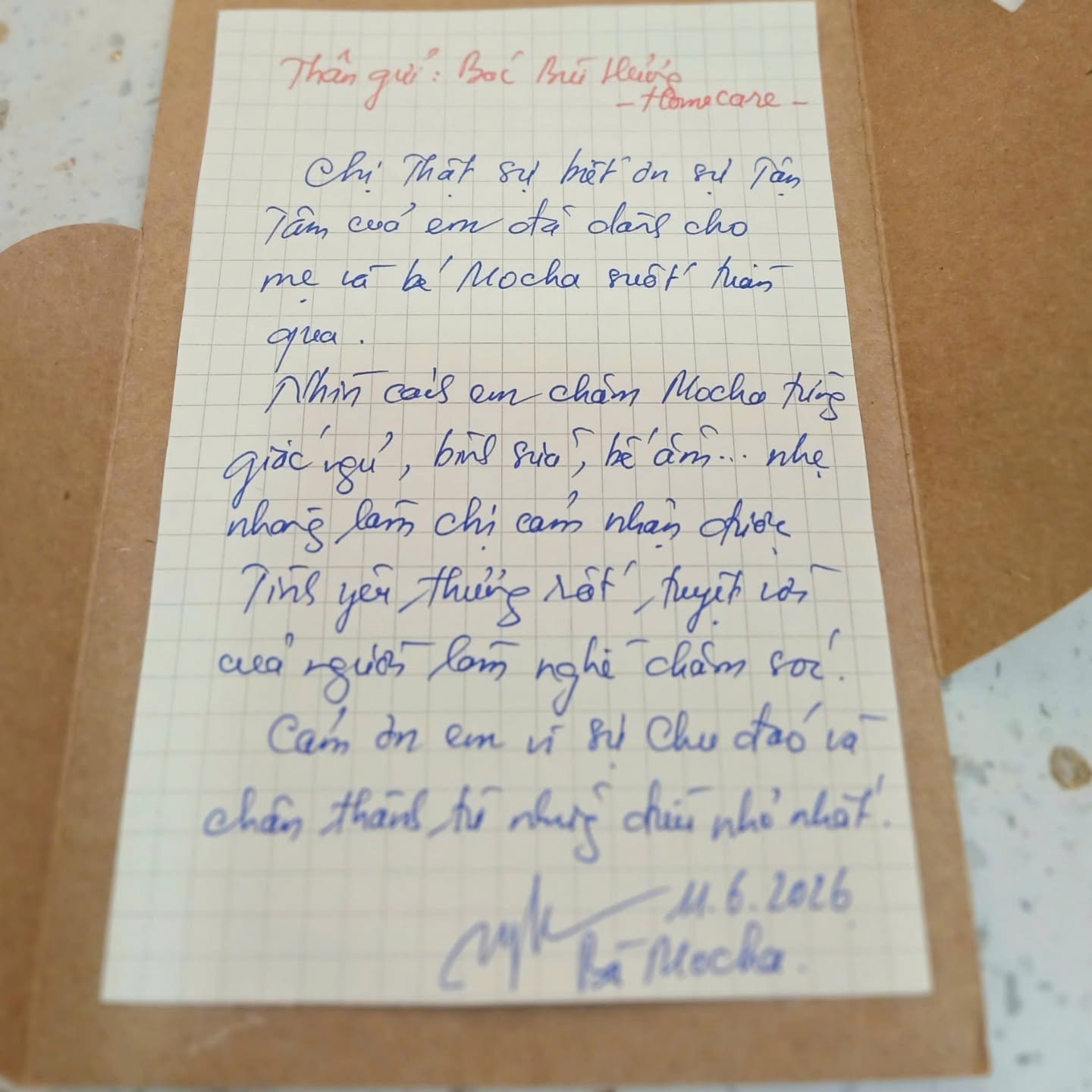 💌 Gửi Bác Bùi Hương – Tình yêu thương từ những điều nhỏ nhất