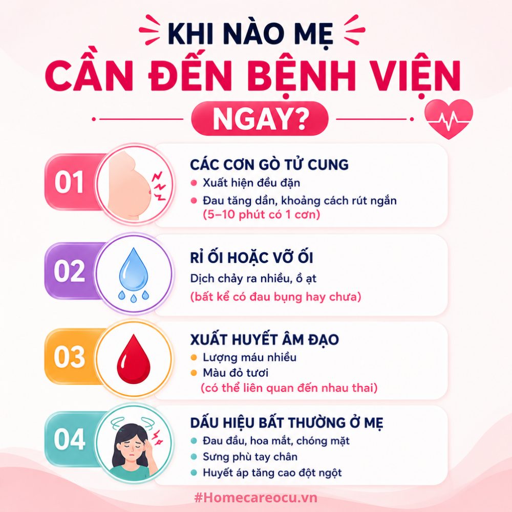 Khi nào mẹ cần đến bệnh viện ngay?