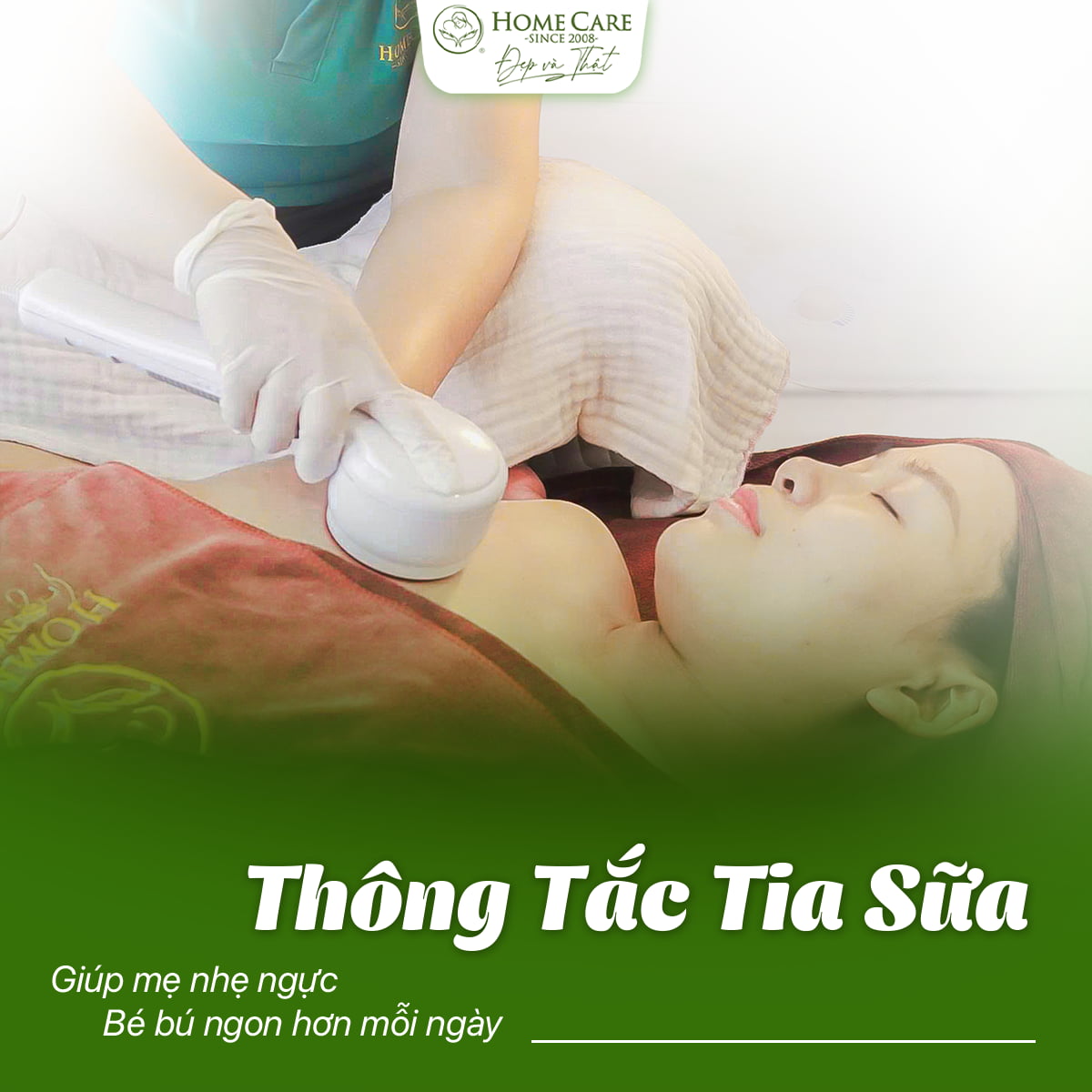 Thông tắc tia sữa cho mẹ bỉm sau sinh