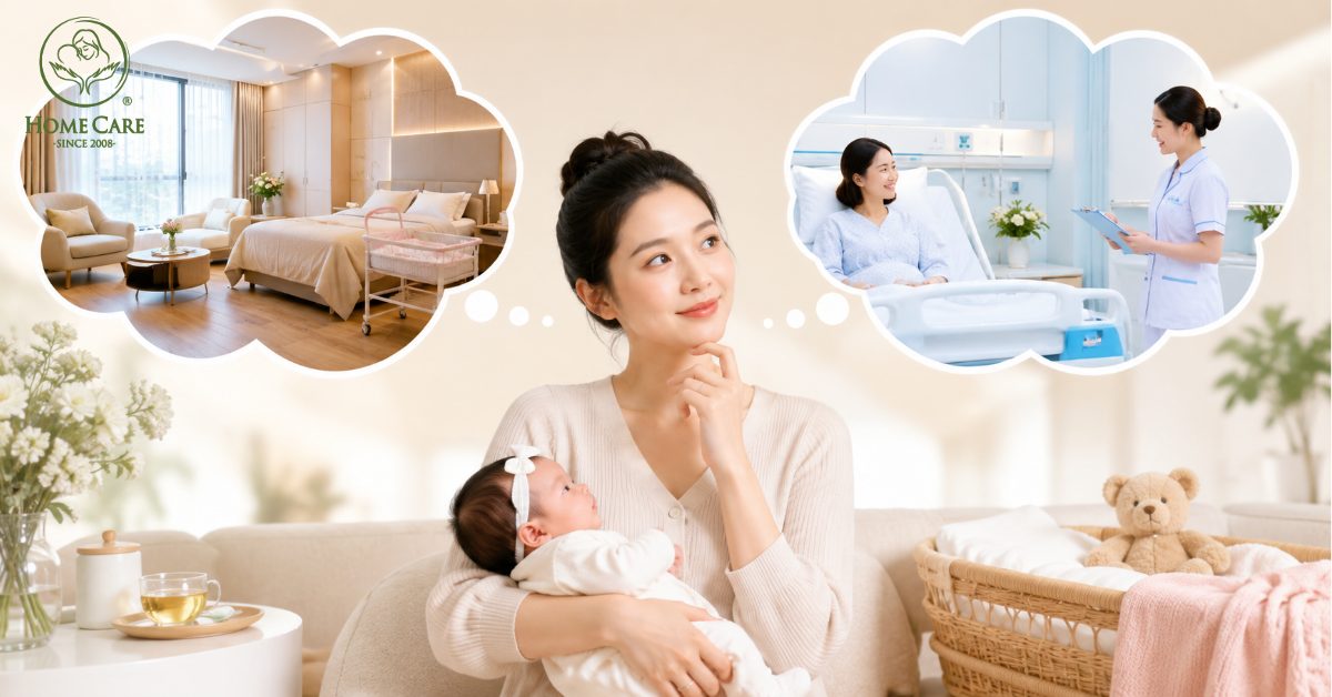 Mẹ chọn ở cữ tại trung tâm hay ở cữ tại bệnh viện?