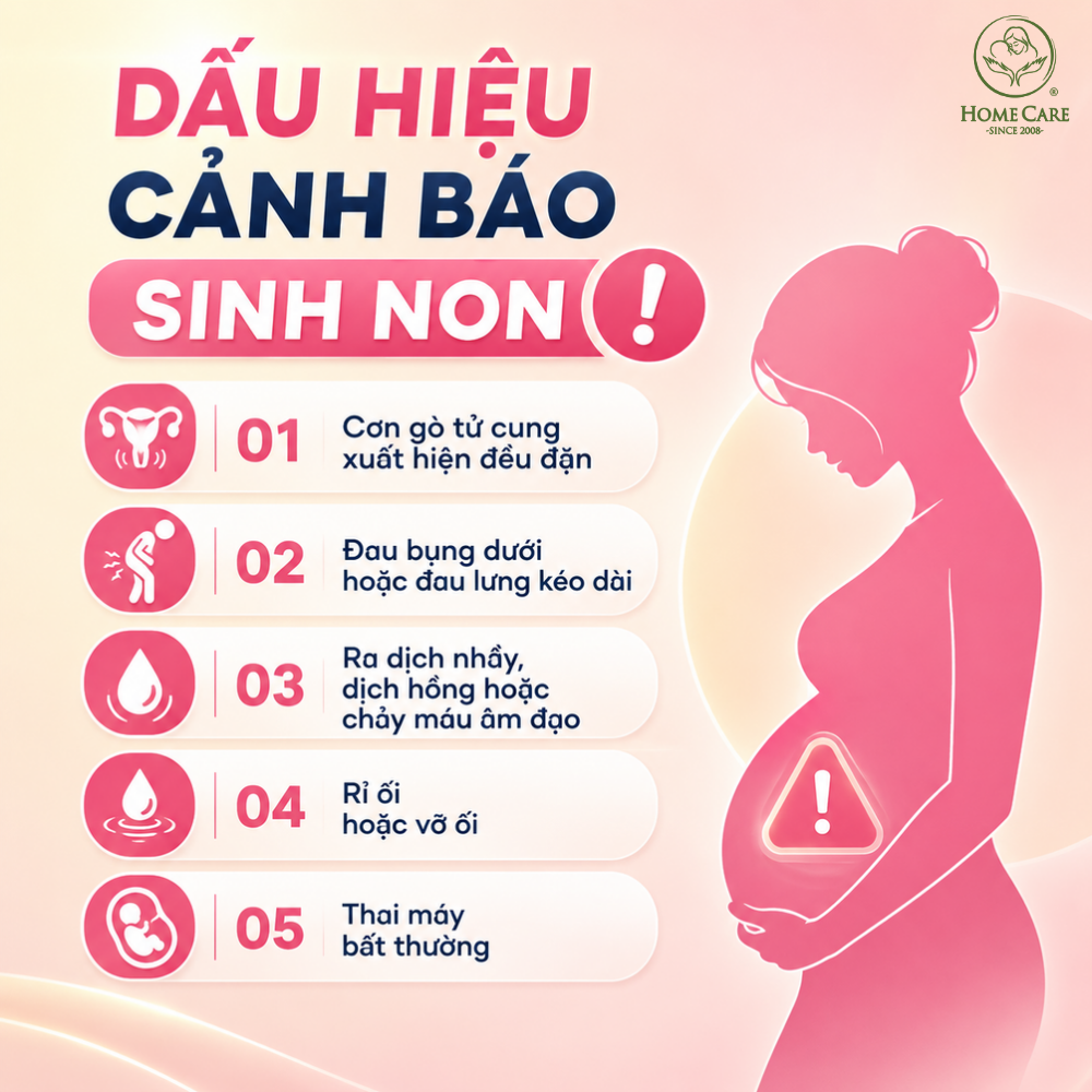 Dấu hiệu cảnh báo sinh non