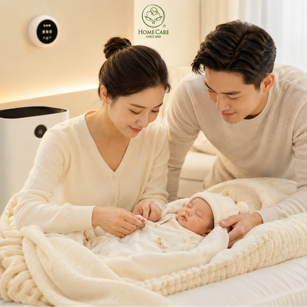 Giữ ấm cơ thể cho bé